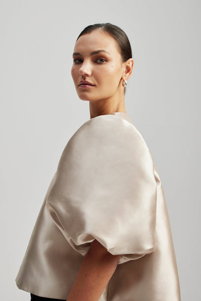 By Malina Cleo Blouse  Beige