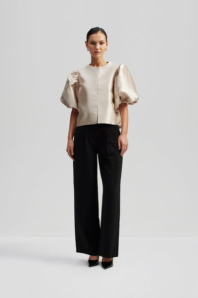 By Malina Cleo Blouse  Beige