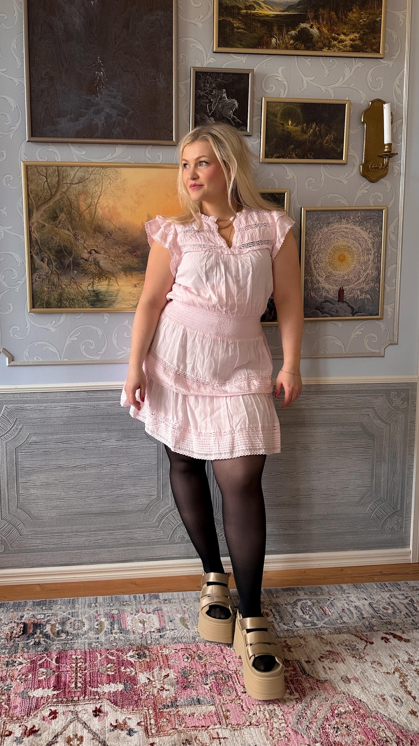 Neo Noir Jarmy Voile Dress Light pink