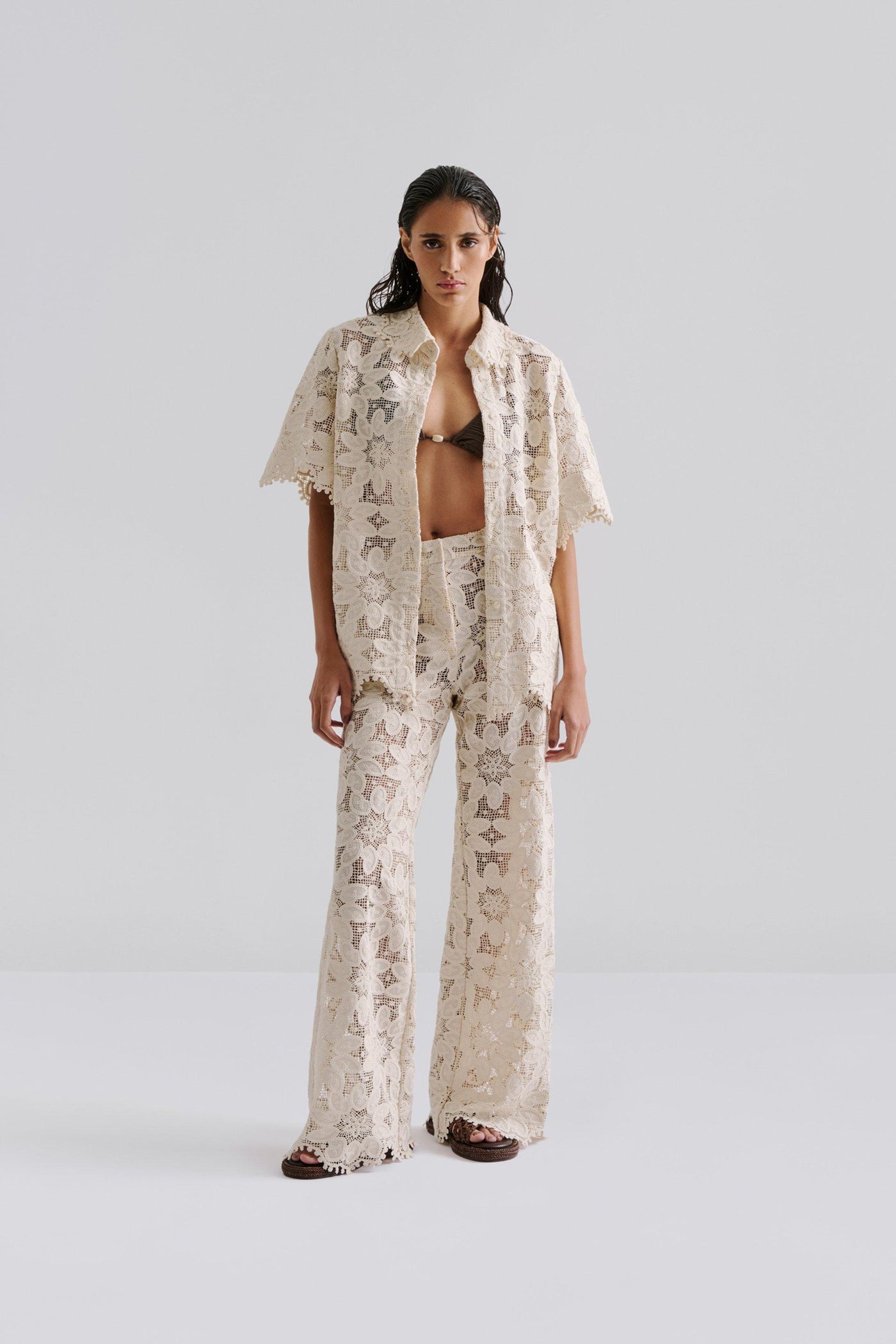 Malina Natalina Guipure Lace Pants
