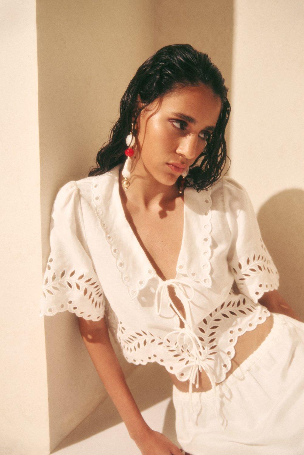 Malina Estela Broderie Anglais Blouse