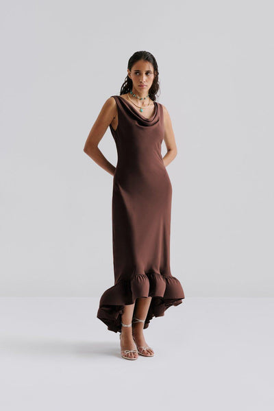 Malina Alia Maxi Dress Chocolate