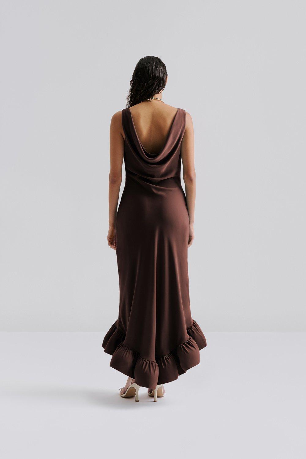 Malina Alia Maxi Dress Chocolate