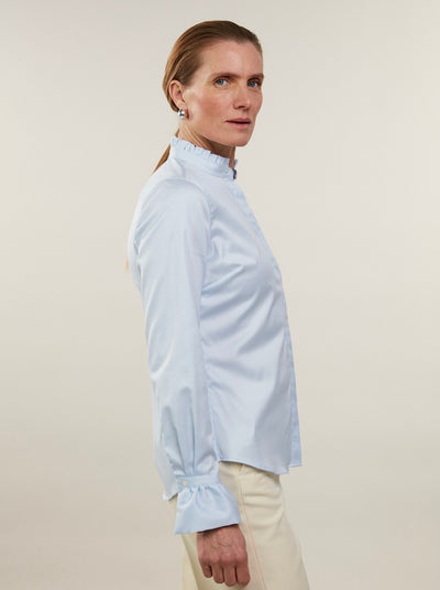 Stenströms Darya Blue Frill Blouse
