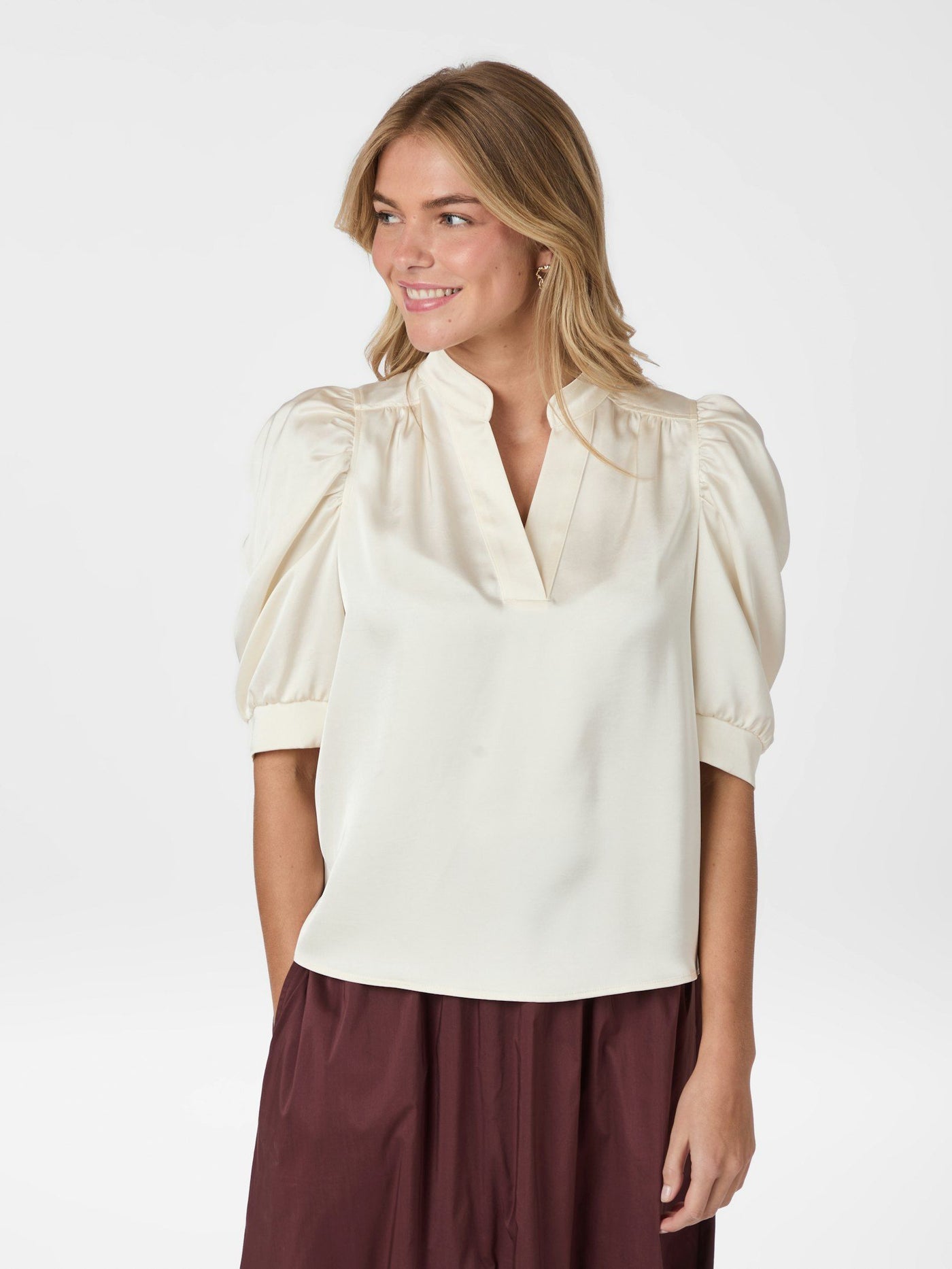 Neo Noir Roella Heavy Blouse Pearl