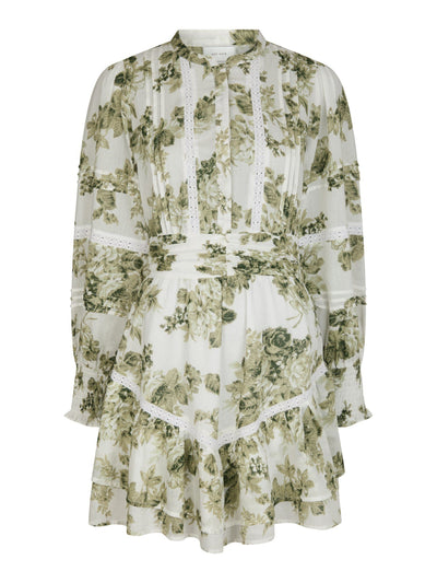 Neo Noir Roberta Flower Dress Saga Green