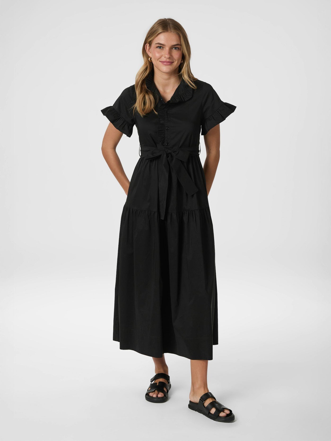 Neo Noir Nellie Poplin Dress black
