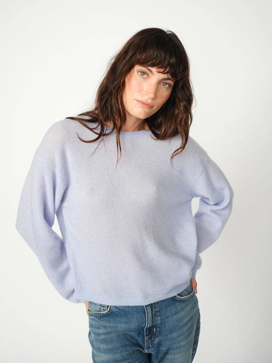 Mos Mosh Mape O-Neck Knit brunnera blue