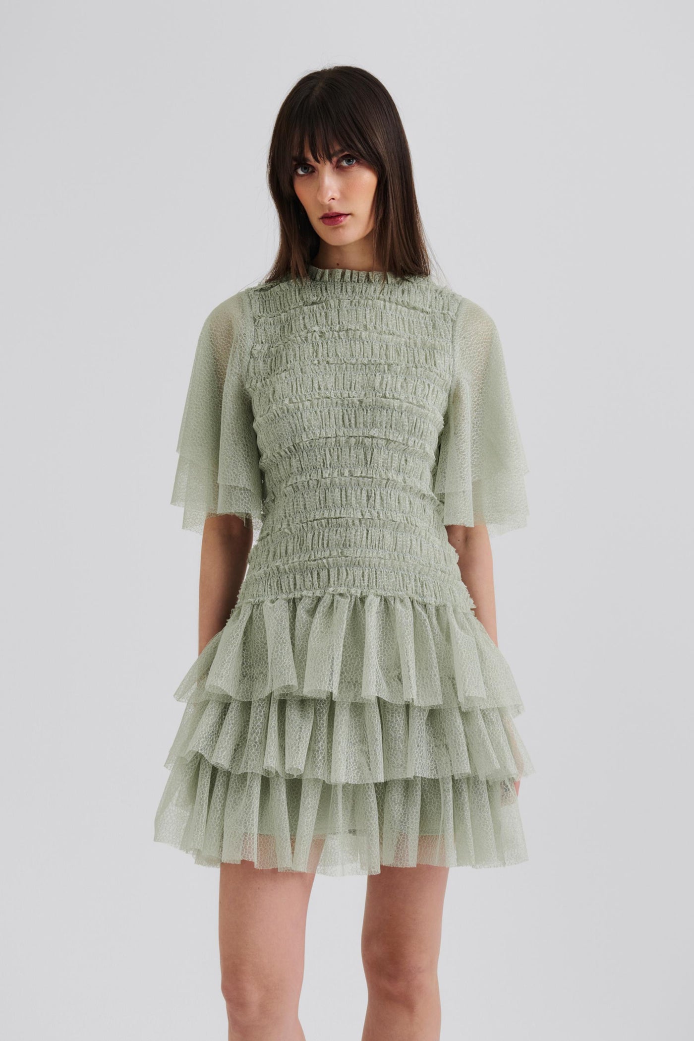 Malina Minnie Mini Dress Sage
