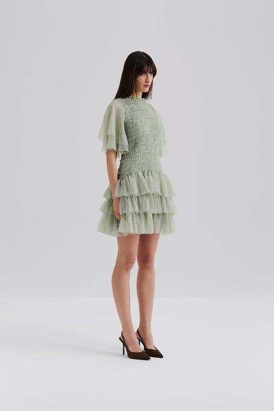 Malina Minnie Mini Dress Sage