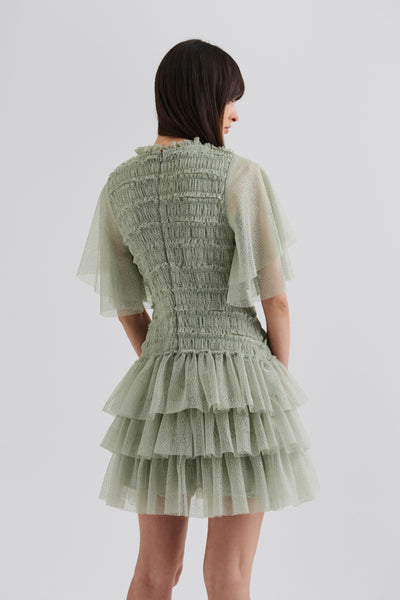Malina Minnie Mini Dress Sage