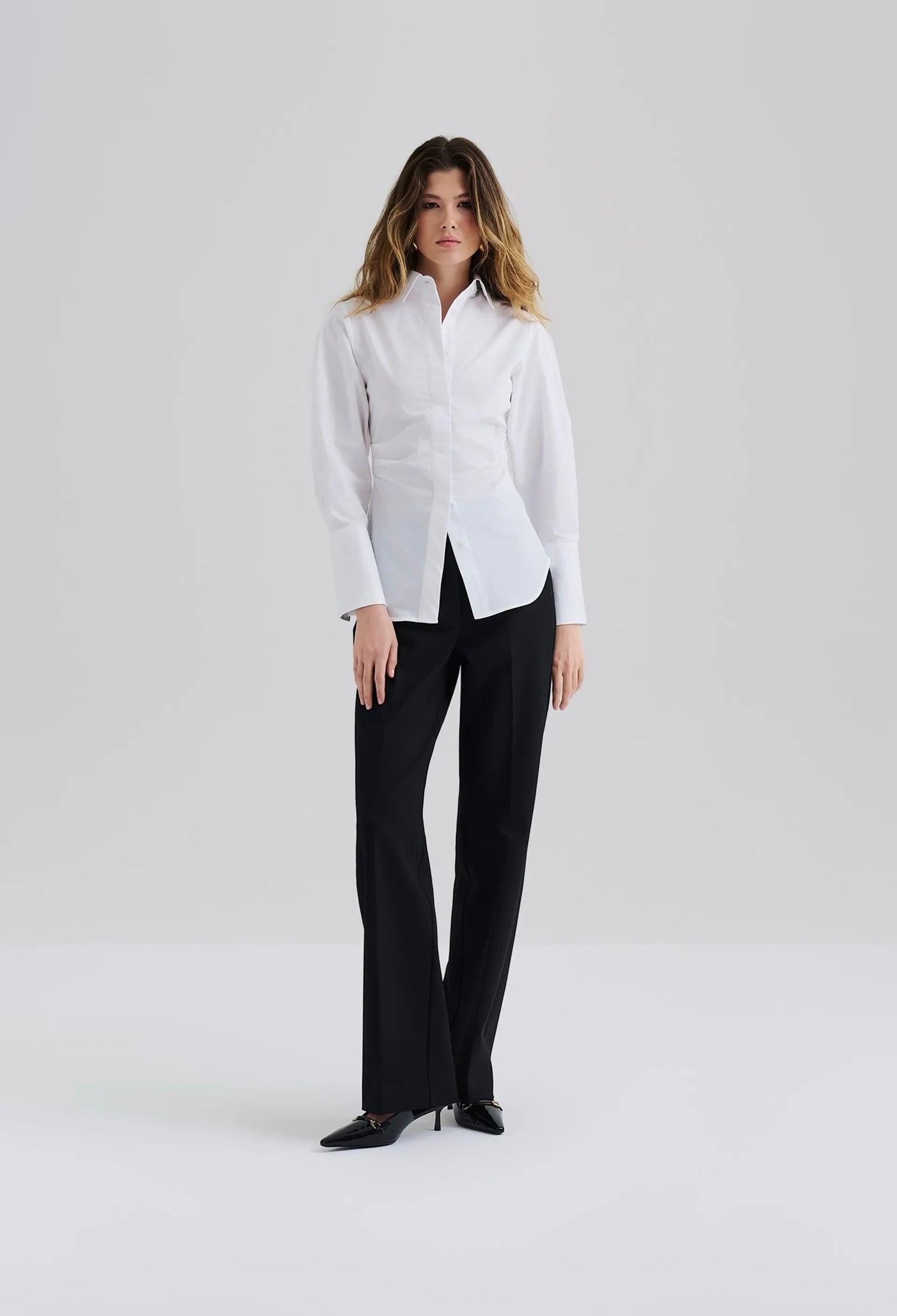 Malina Calisa Fitted Poplin Shirt White