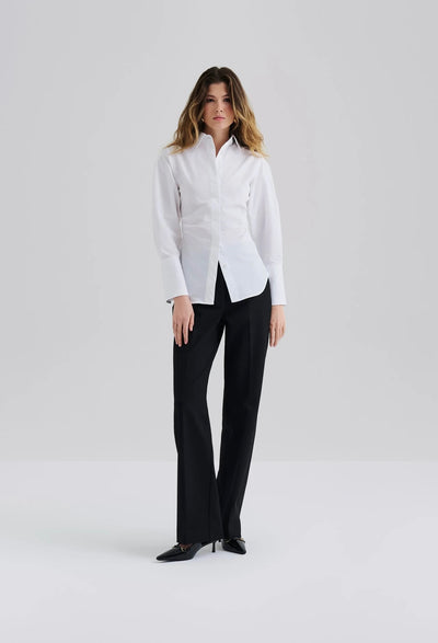 Malina Calisa Fitted Poplin Shirt White