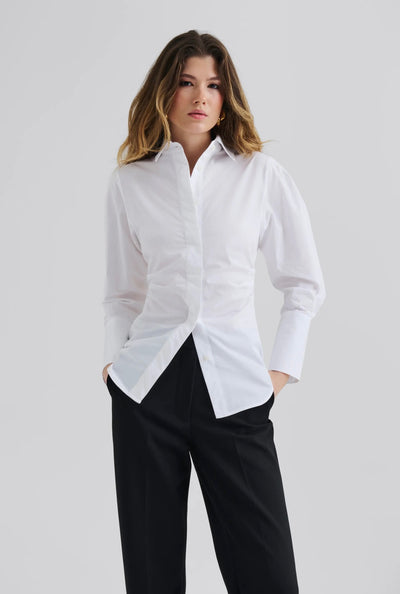 Malina Calisa Fitted Poplin Shirt White