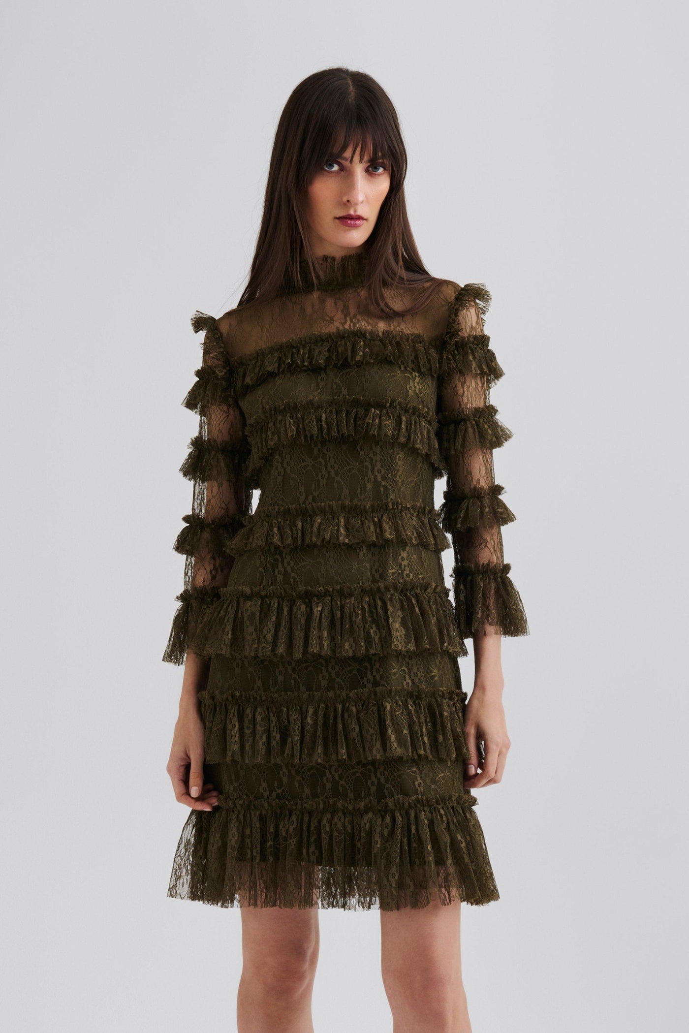 Malina Carmine Dress Olive