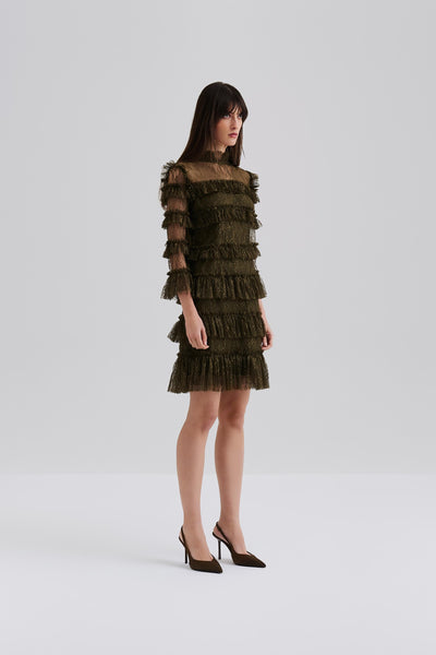 Malina Carmine Dress Olive