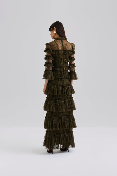 Malina Carmine Maxi Dress Olive