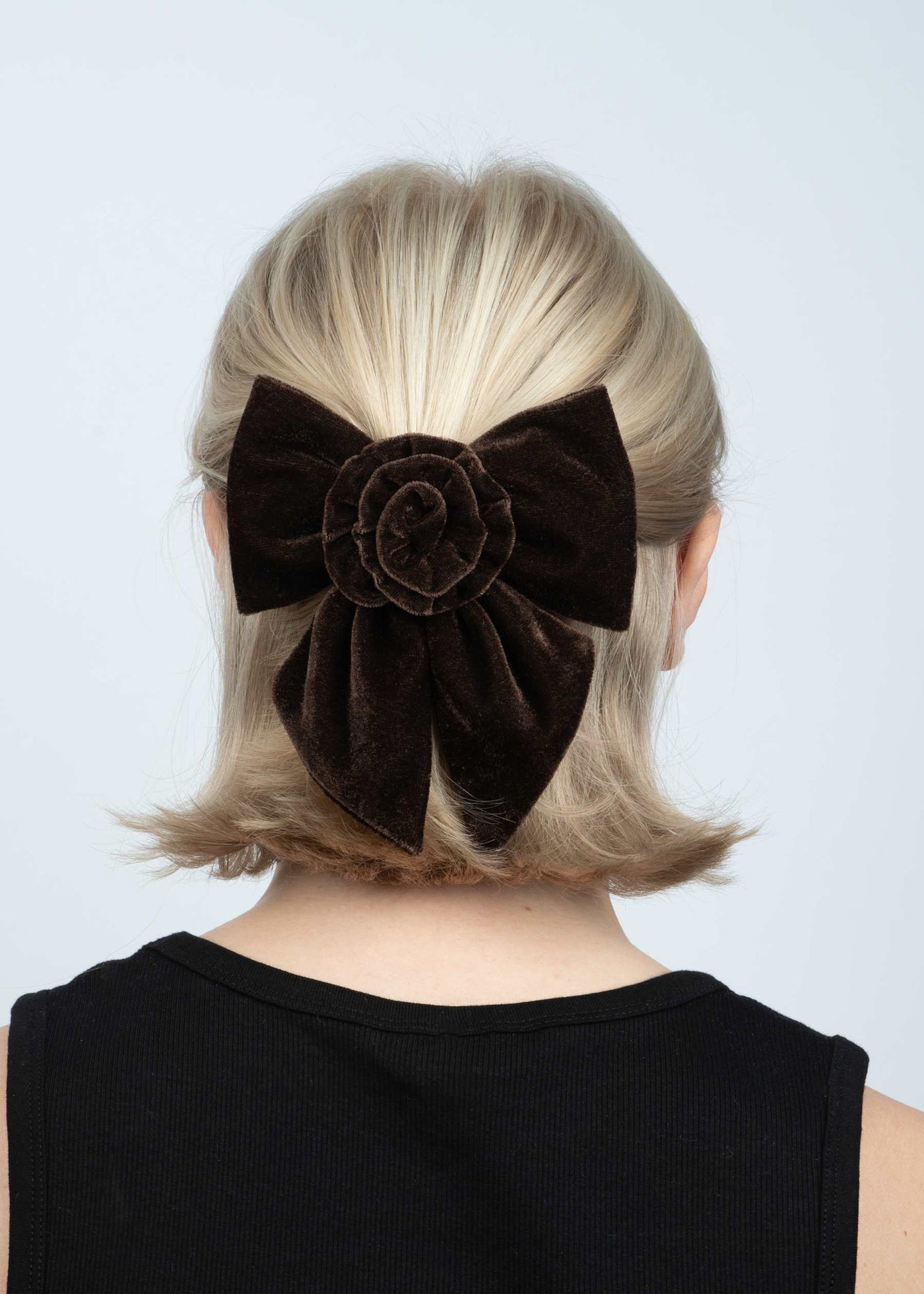 Sui Ava Rosie Velvet Bow brown