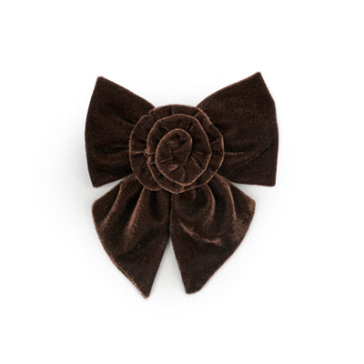 Sui Ava Rosie Velvet Bow brown