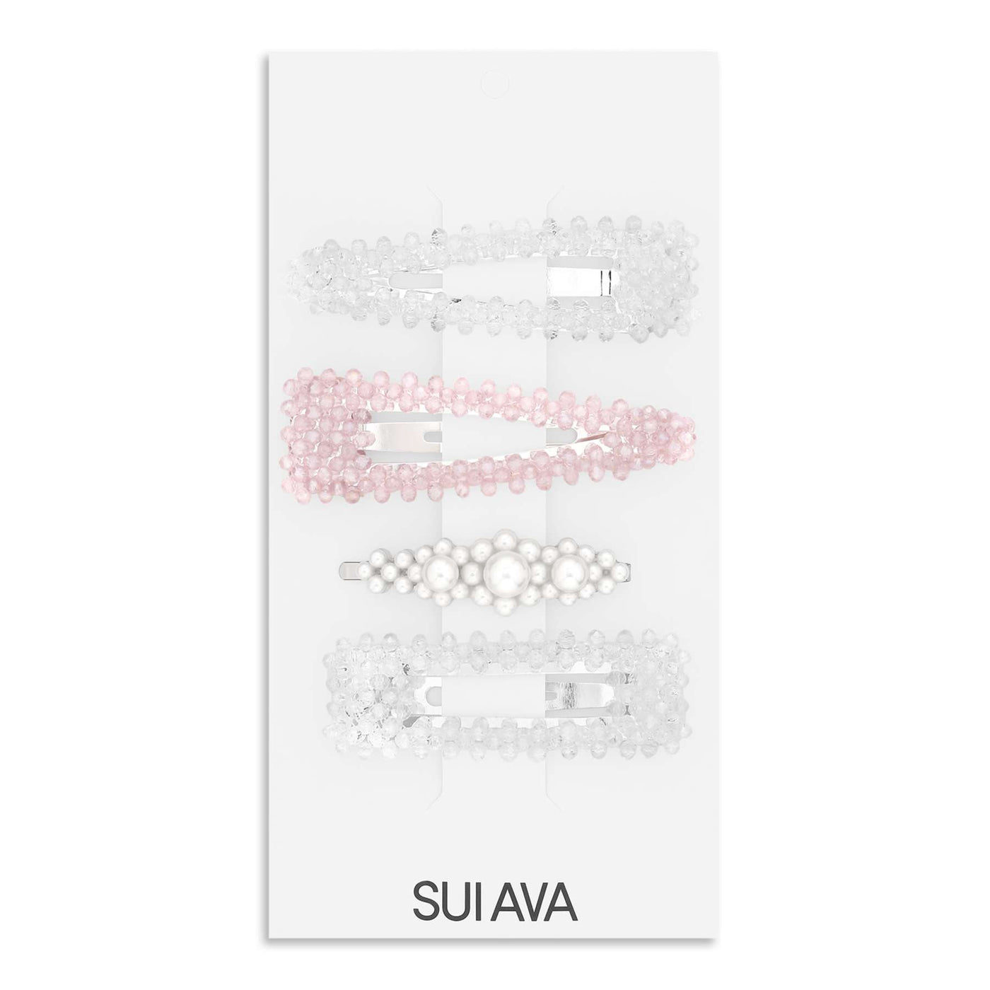 Sui Ava Pearly pink Hair Clips 4