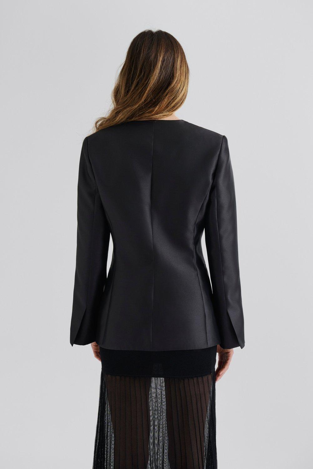 Malina Nori Blazer Fitted Heavy Satin