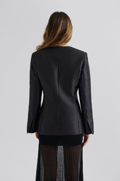Malina Nori Blazer Fitted Heavy Satin