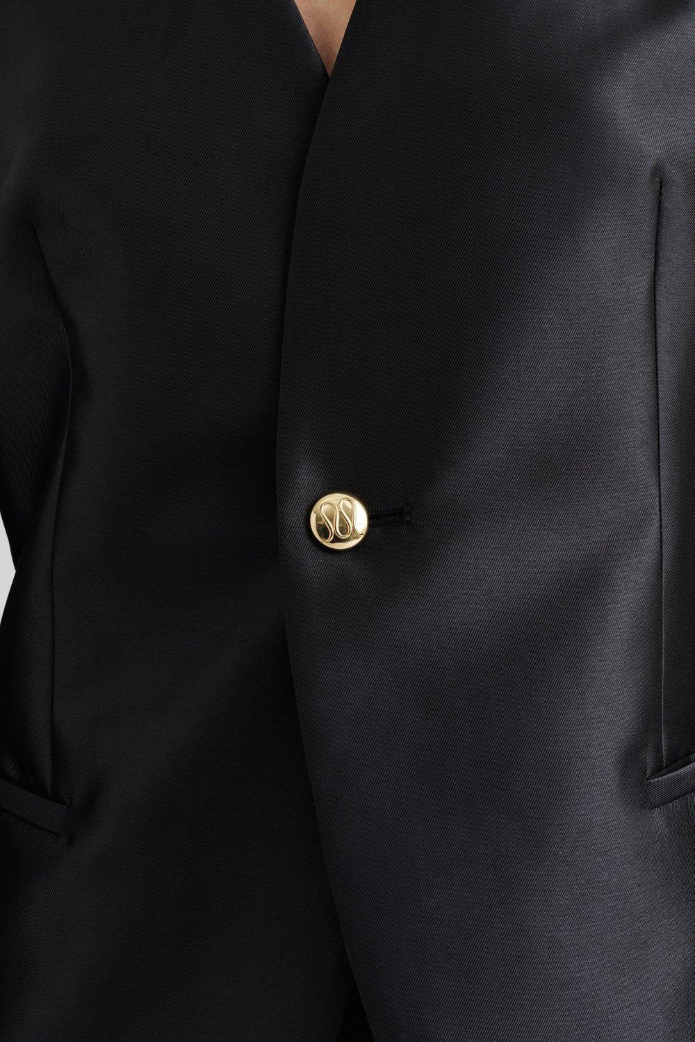 Malina Nori Blazer Fitted Heavy Satin