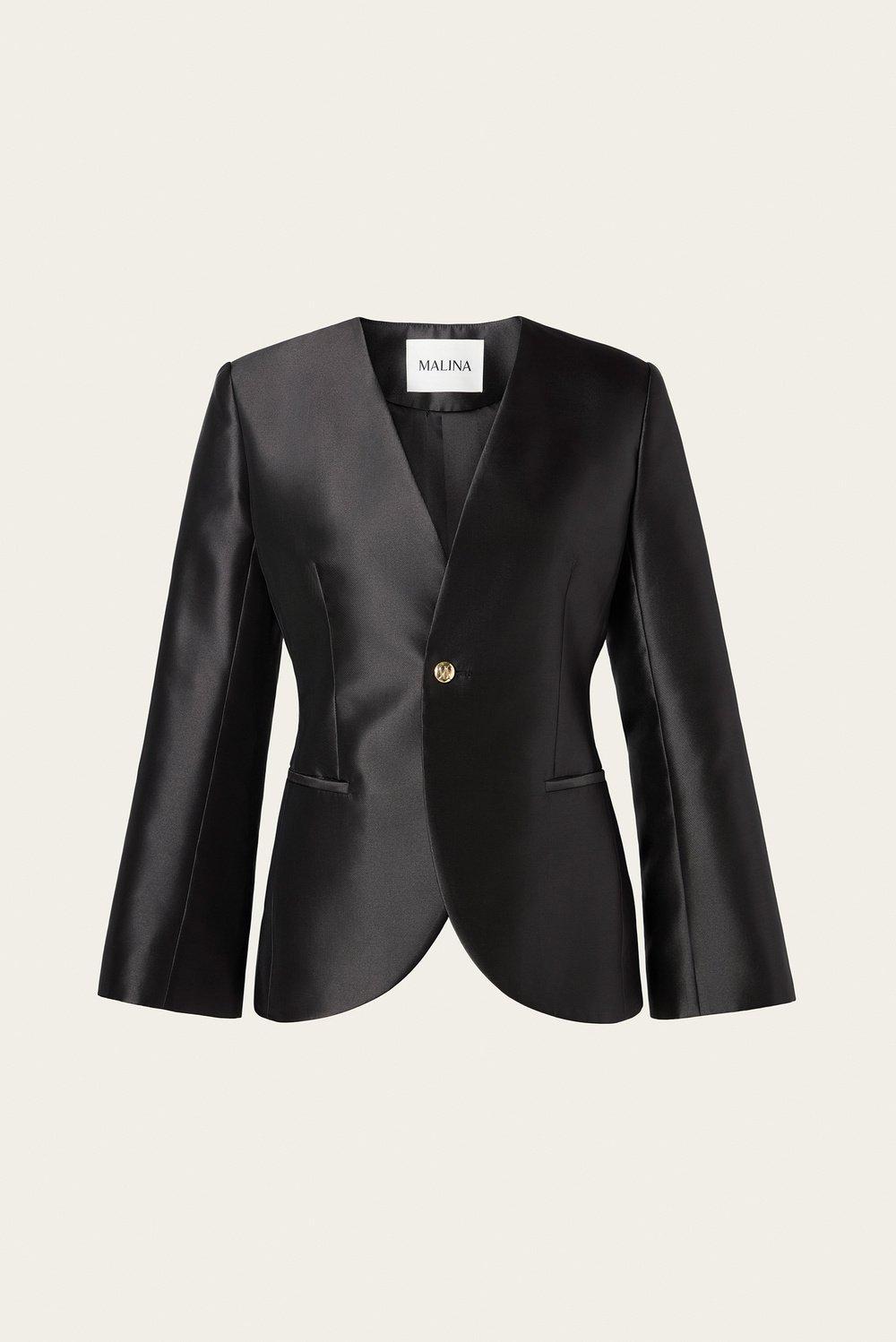 Malina Nori Blazer Fitted Heavy Satin