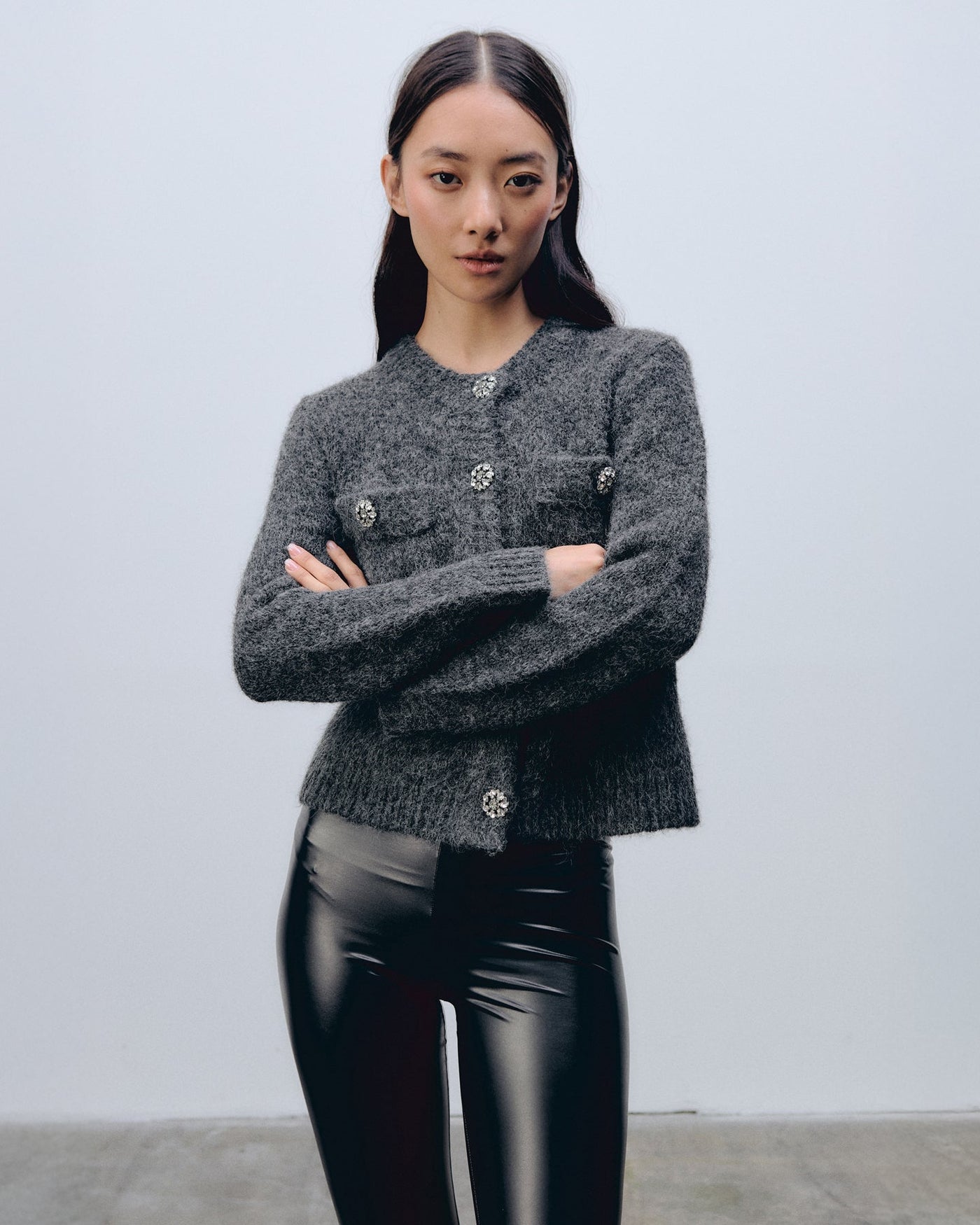 Ida Sjöstedt Julee Cardigan  Dark Grey