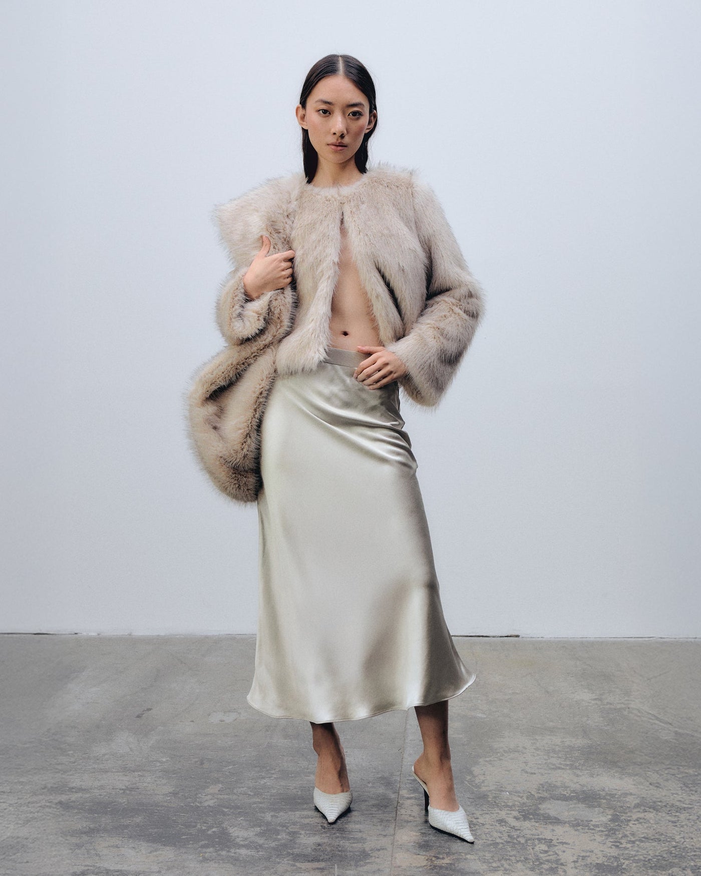 Ida Sjöstedt Lucky Fur Collar Light Beige