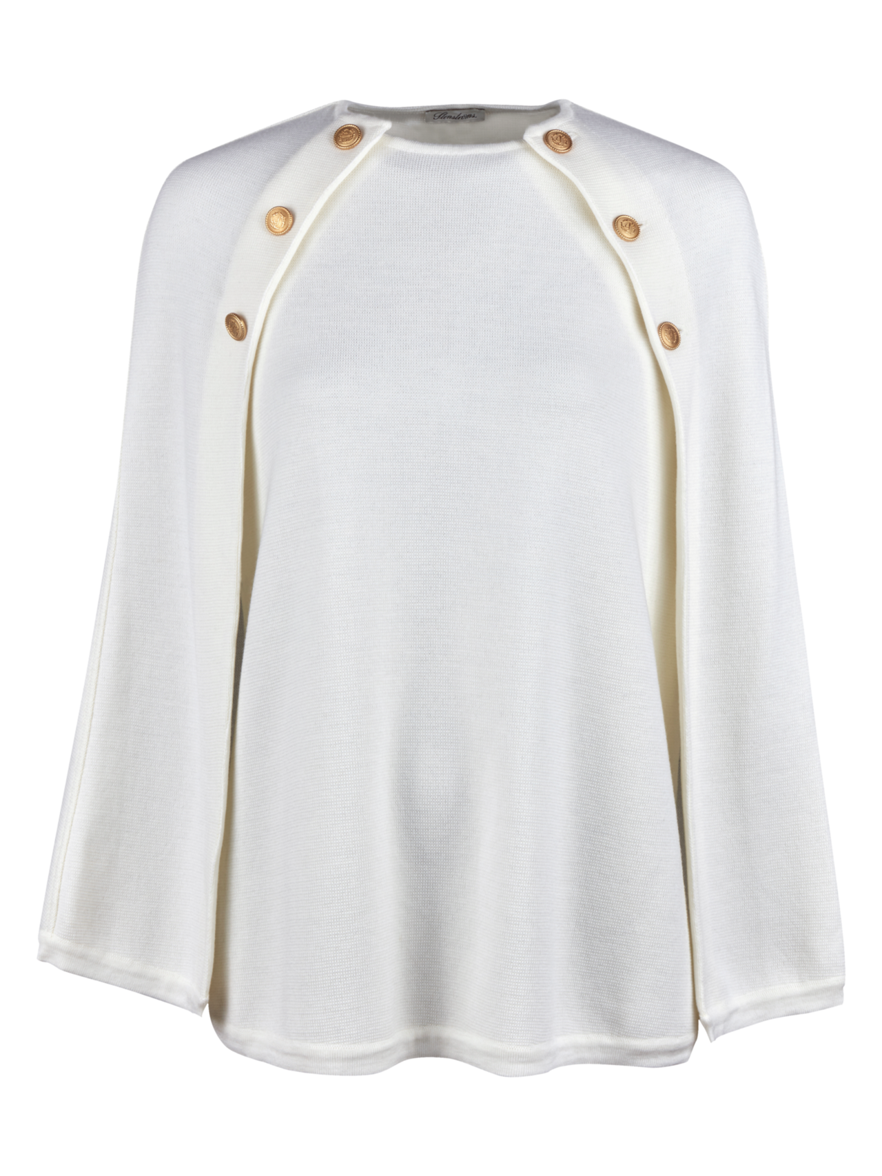 Stenströms Mary White Merino Wool Cape