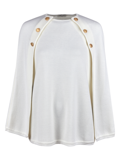 Stenströms Mary White Merino Wool Cape