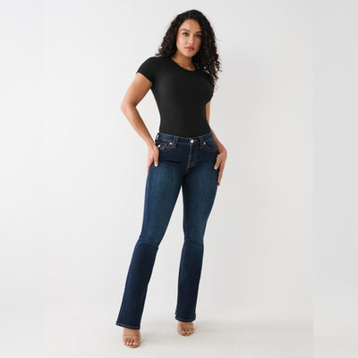 True Religion Becca Mid Rise Bootcut Flap