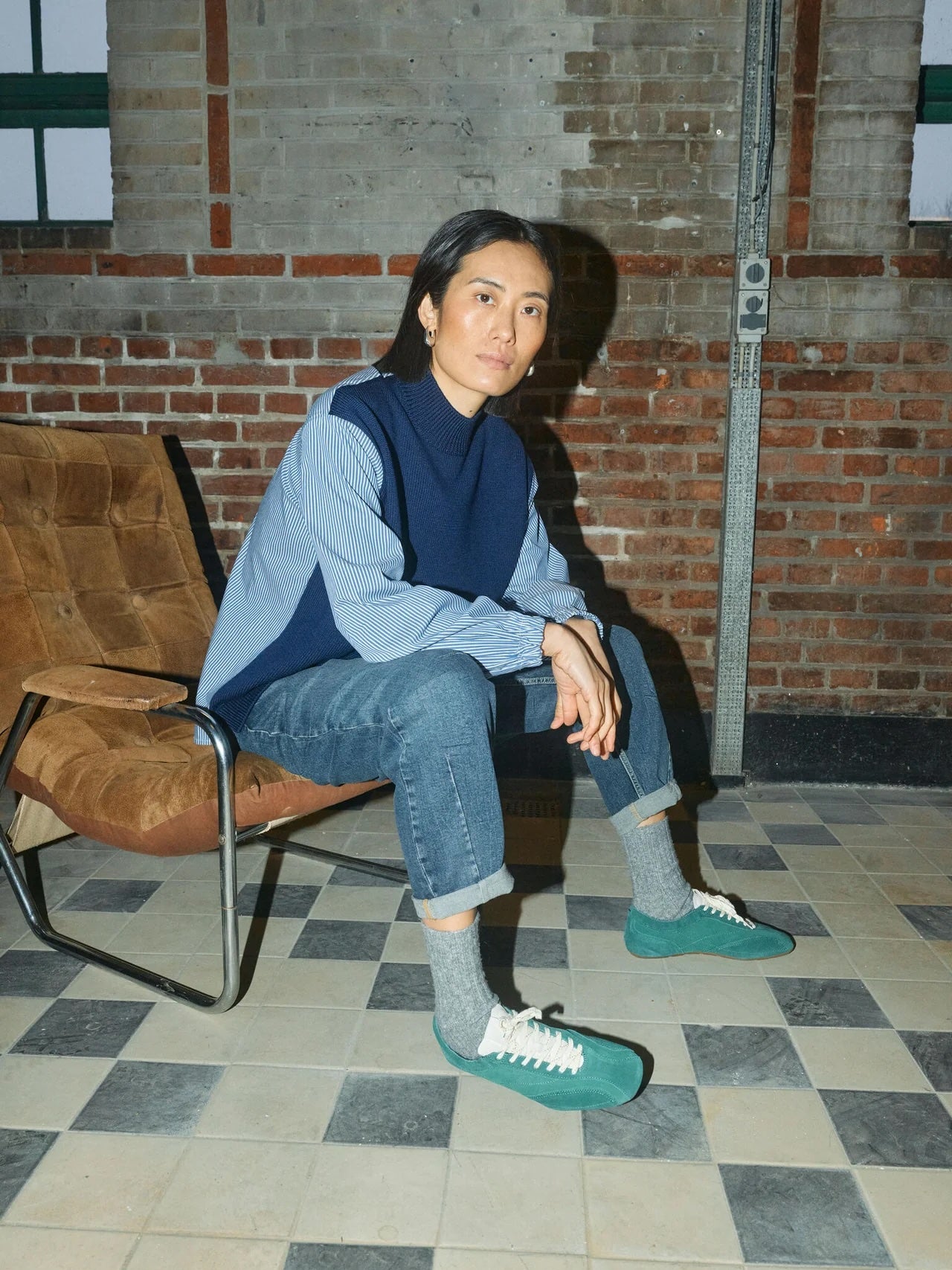 Mos Mosh Juella Stripe Combi Knit maritime blue