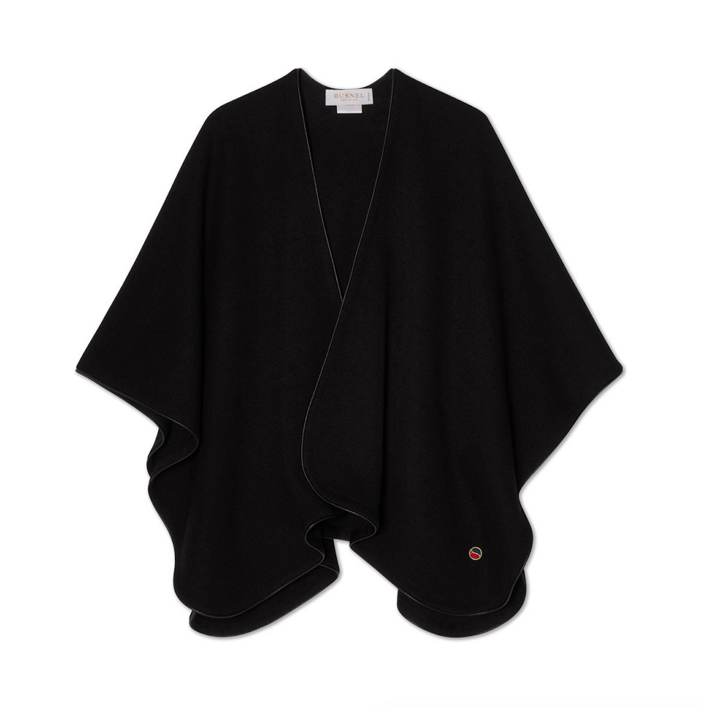 Busnel Mio Piped Poncho Black