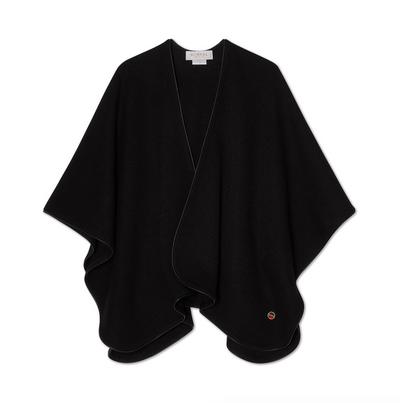Busnel Mio Piped Poncho Black