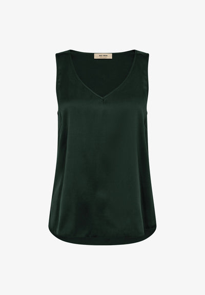 Mos Mosh Astrid Silk Tank Top scarab