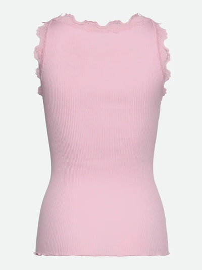 Rosemunde Babette Silk U-neck pink a boo