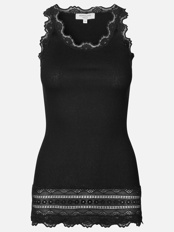 Rosemunde Silk Wide Lace Top black