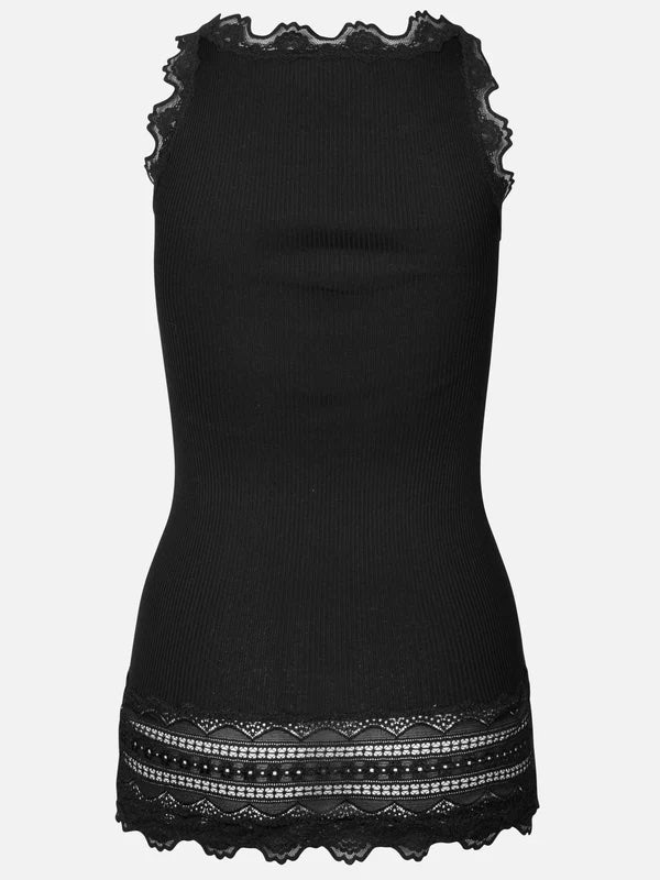 Rosemunde Silk Wide Lace Top black