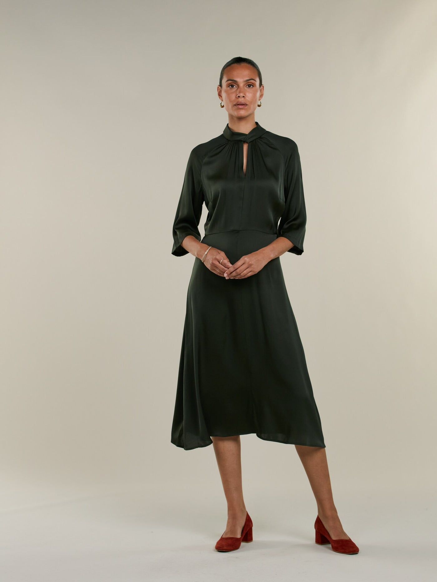 Stenströms Florentina Dark green Silk Dress