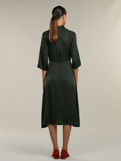 Stenströms Florentina Dark green Silk Dress