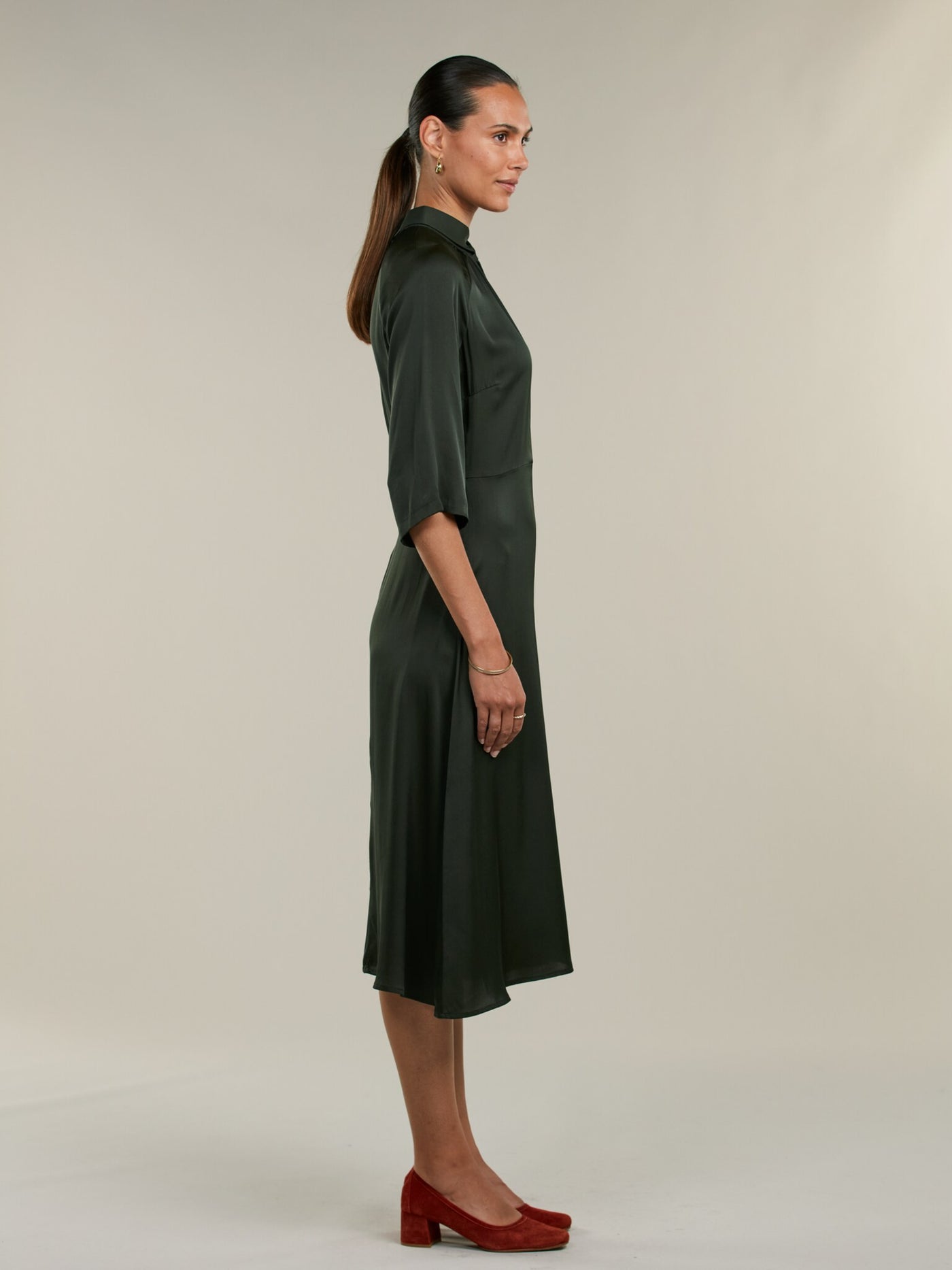 Stenströms Florentina Dark green Silk Dress