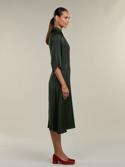 Stenströms Florentina Dark green Silk Dress