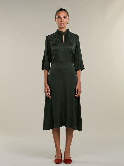 Stenströms Florentina Dark green Silk Dress