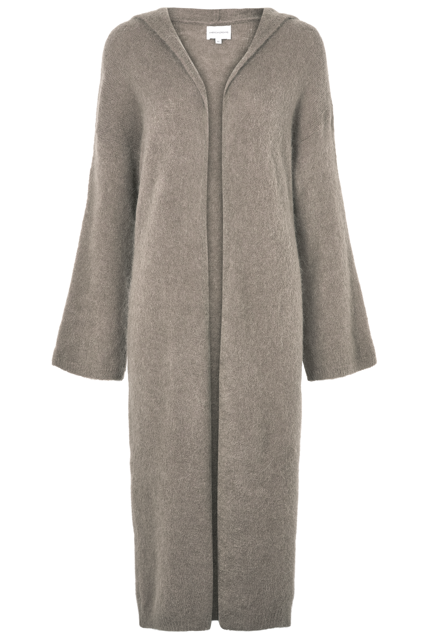 American Dreams June Long Alpaca Cardigan light taupe