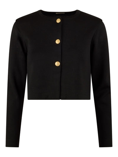 Stenströms Kristina Black Merino Wool Cardigan