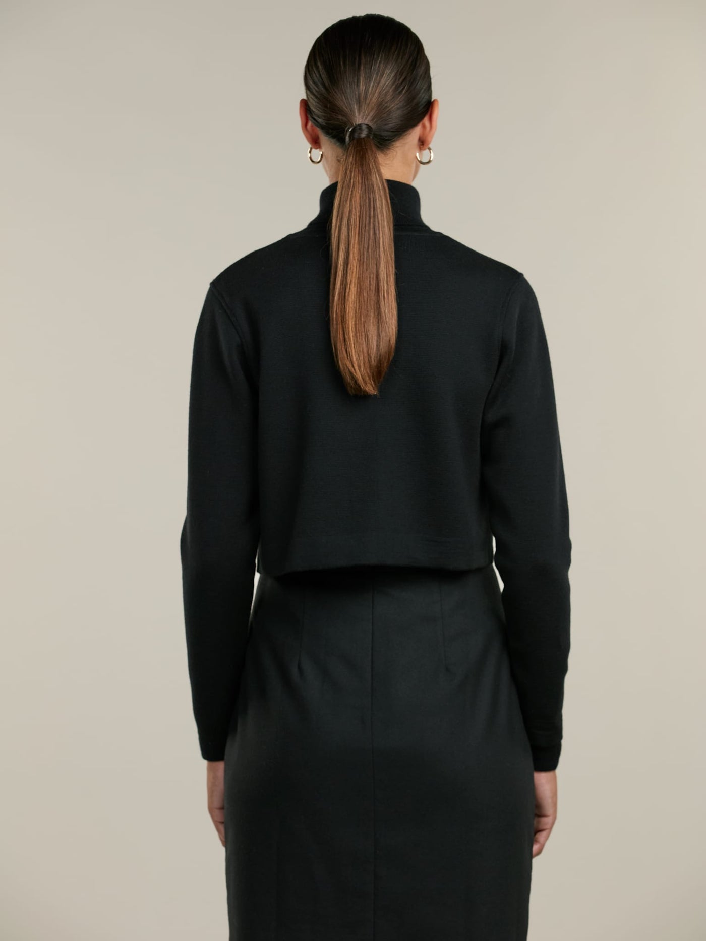 Stenströms Kristina Black Merino Wool Cardigan
