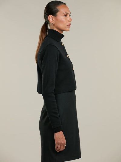 Stenströms Kristina Black Merino Wool Cardigan