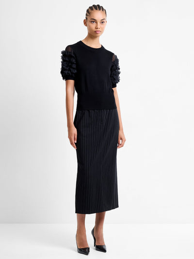 French Connection Krista Mix Fuffle Top